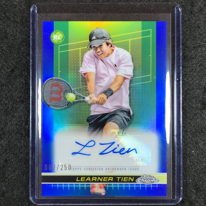 2024 Topps Chrome Tennis LEARNER TIEN Rookie Auto Blue 62/250