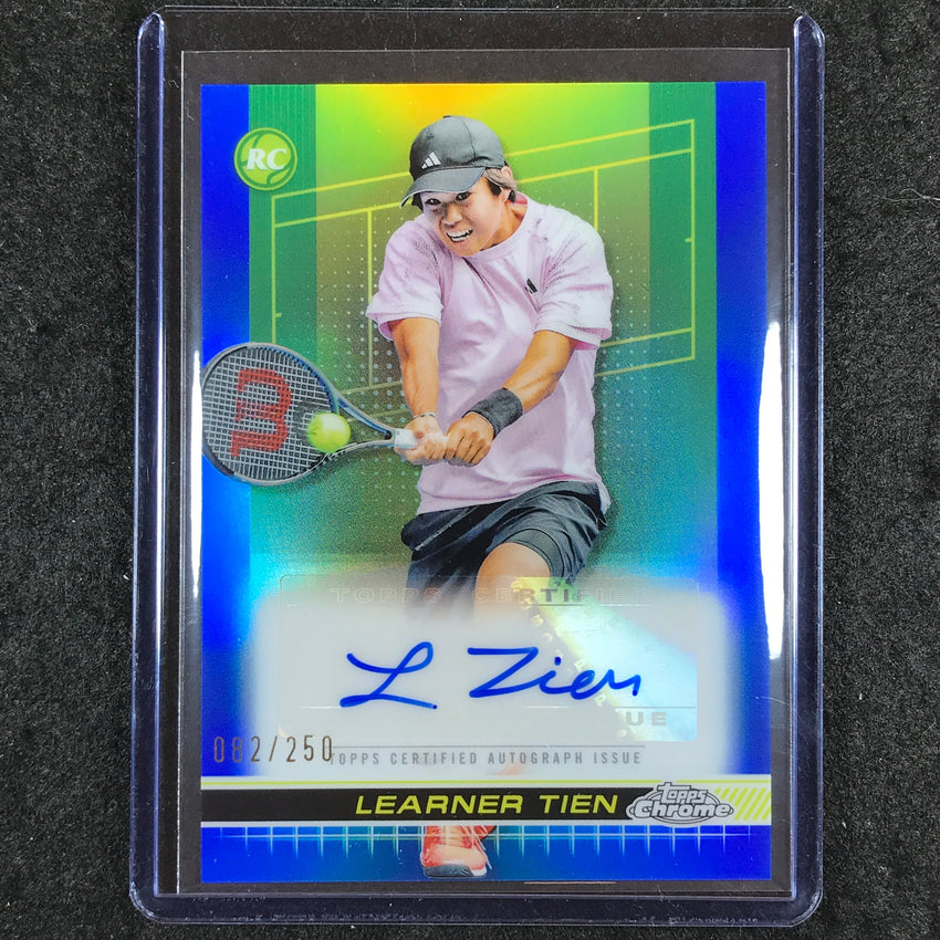 2024 Topps Chrome Tennis LEARNER TIEN Rookie Auto Blue 82/250
