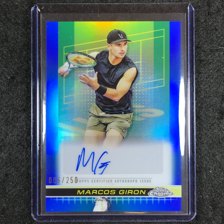 2024 Topps Chrome Tennis MARCOS GIRON Auto Blue 6/250