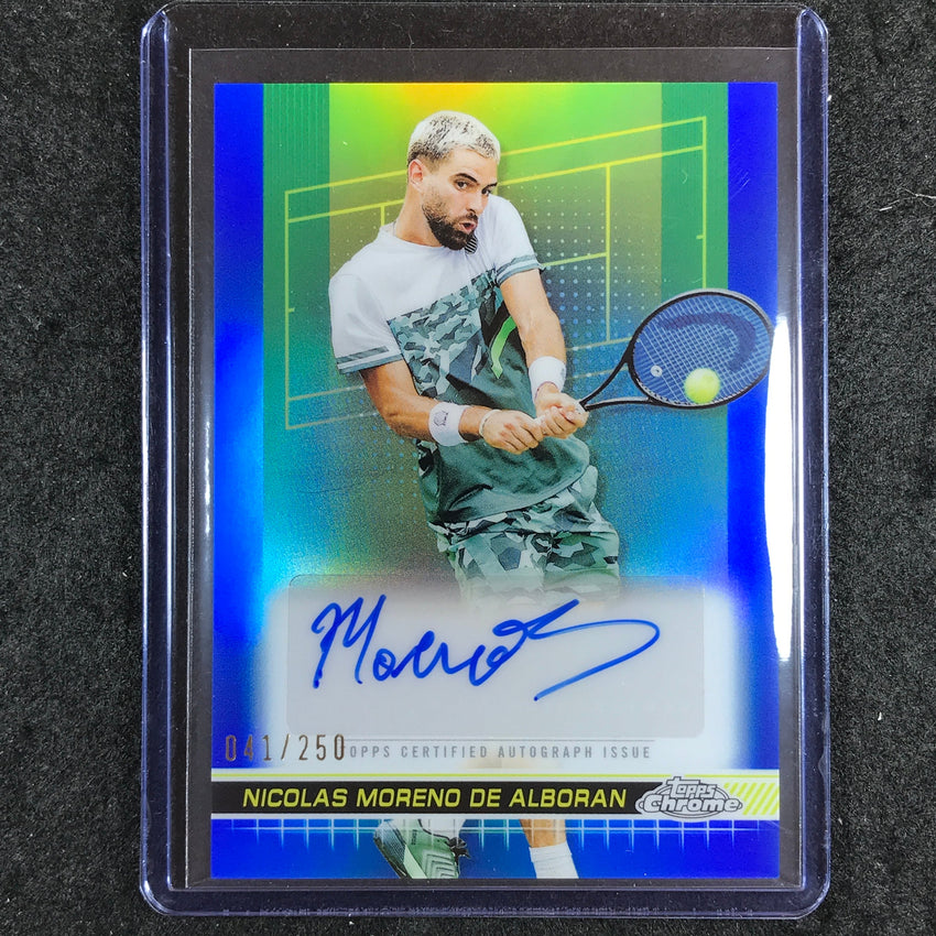 2024 Topps Chrome Tennis NICOLAS MORENO DE ALBORAN Auto Blue 41/250