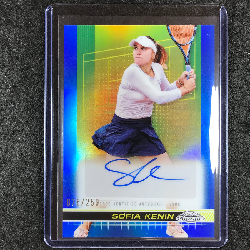 2024 Topps Chrome Tennis SOFIA KENIN Auto Blue 78/250