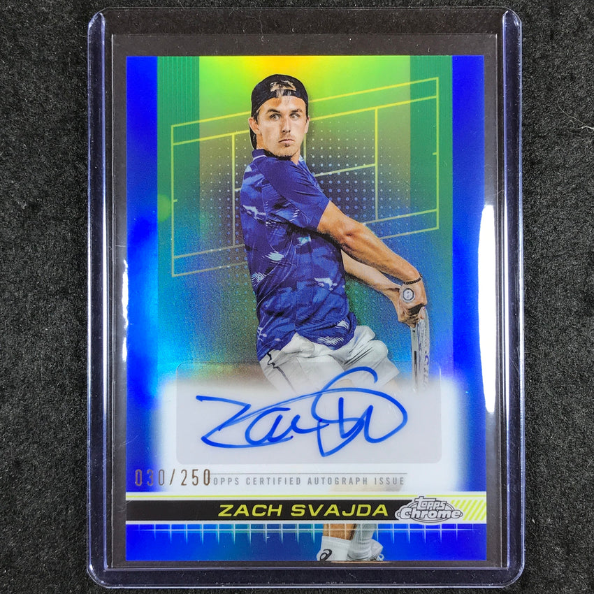 2024 Topps Chrome Tennis ZACH SVAJDA Auto Blue 30/250