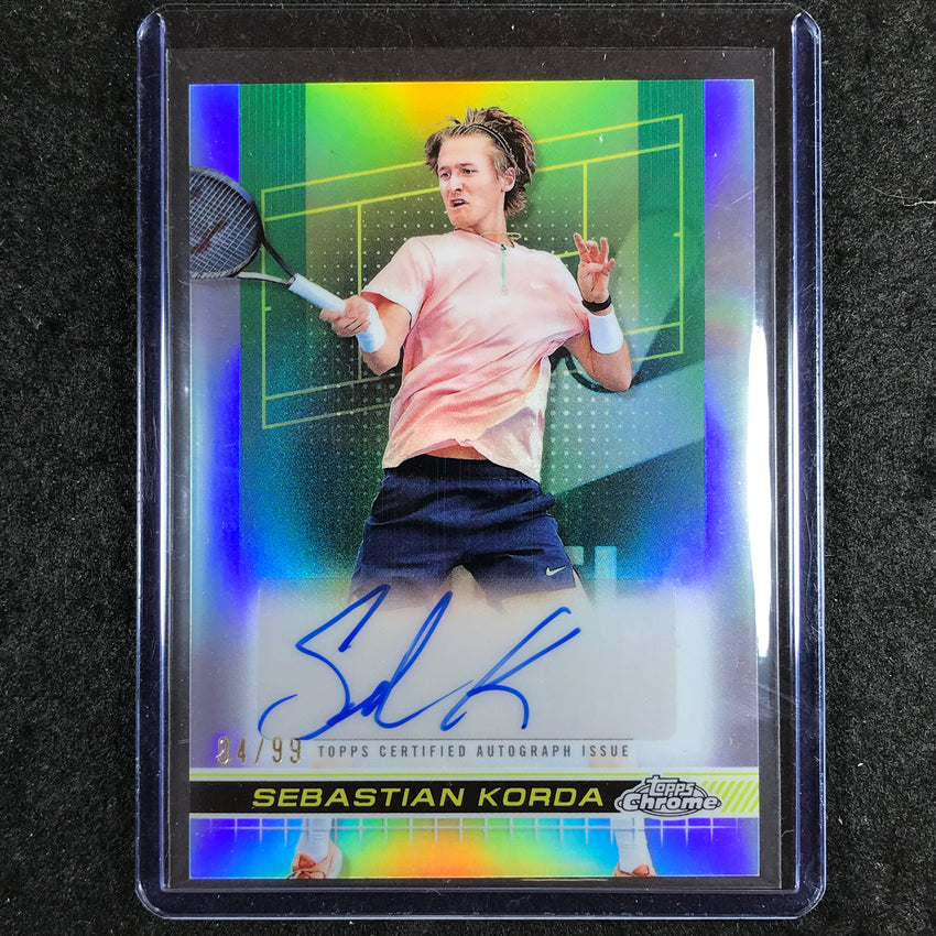 2024 Topps Chrome Tennis SEBASTIAN KORDA Autographs II Refractor 4/99