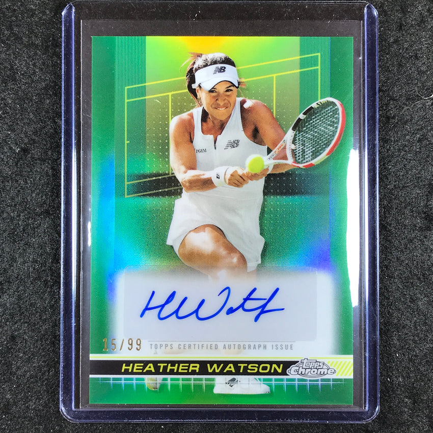 2024 Topps Chrome Tennis HEATHER WATSON Auto Green Grass Court 15/99