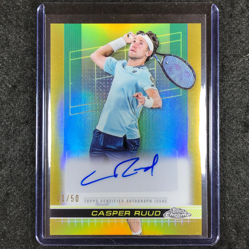 2024 Topps Chrome Tennis CASPER RUUD Auto Gold 1/50