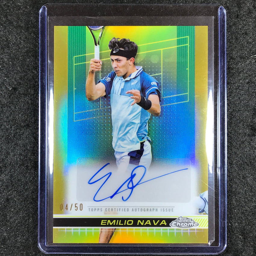 2024 Topps Chrome Tennis EMILIO NAVA Auto Gold 4/50