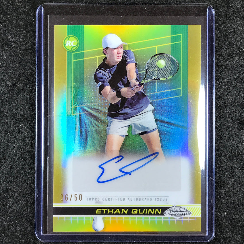 2024 Topps Chrome Tennis ETHAN QUINN Rookie Auto Gold 26/50