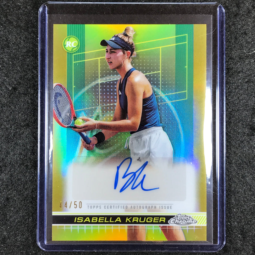 2024 Topps Chrome Tennis ISABELLA KRUGER Rookie Auto Gold 44/50