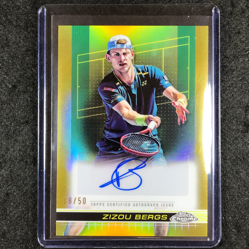2024 Topps Chrome Tennis ZIZOU BERGS Auto Gold 18/50