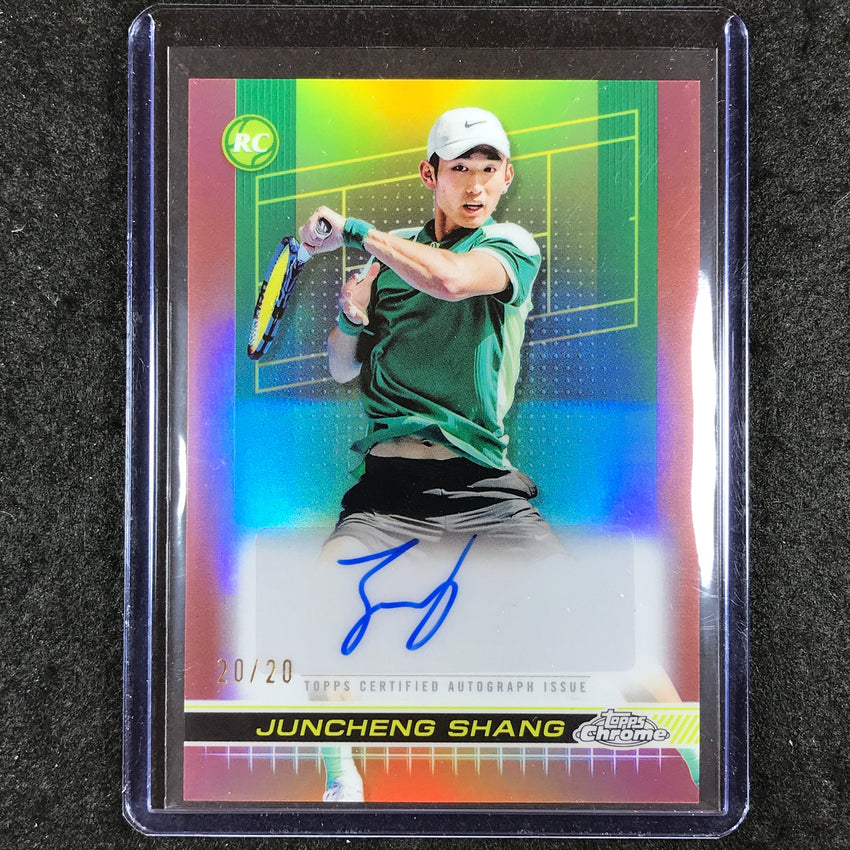 2024 Topps Chrome Tennis JUNCHENG SHANG Rookie Auto Rose Gold 20/20