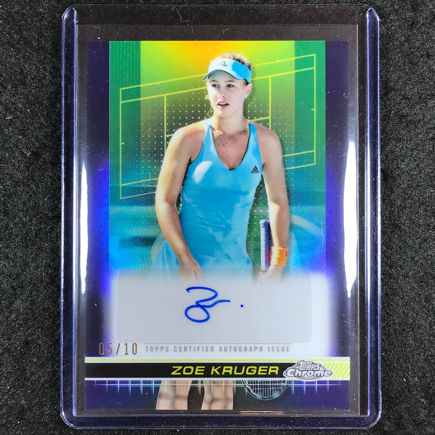 2024 Topps Chrome Tennis ZOE KRUGER Auto Black 5/10