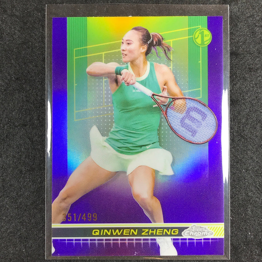 2024 Topps Chrome Tennis QINWEN ZHENG Base Purple /499 #119