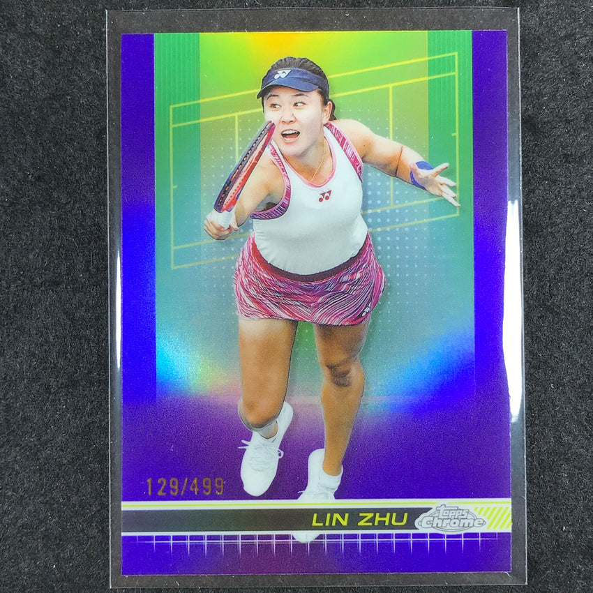 2024 Topps Chrome Tennis LIN ZHU Base Purple /499 #133