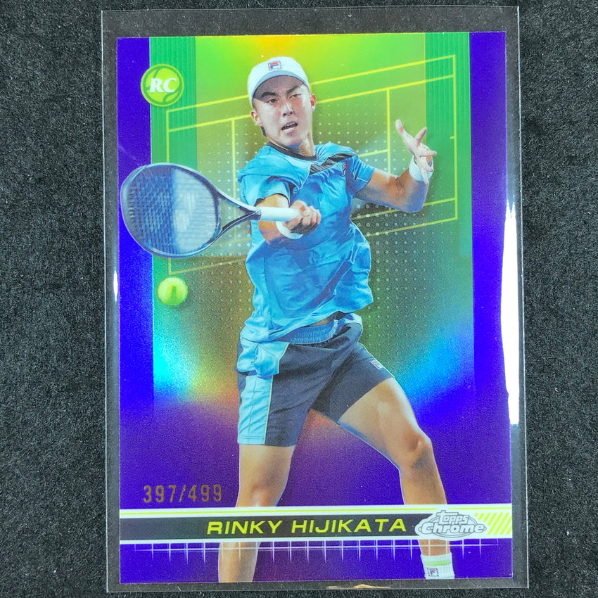 2024 Topps Chrome Tennis RINKY HIJIKATA Rookie Base Purple /499 #134