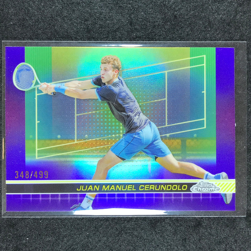 2024 Topps Chrome Tennis JUAN MANUEL CERUNDOLO Base Purple /499 #145