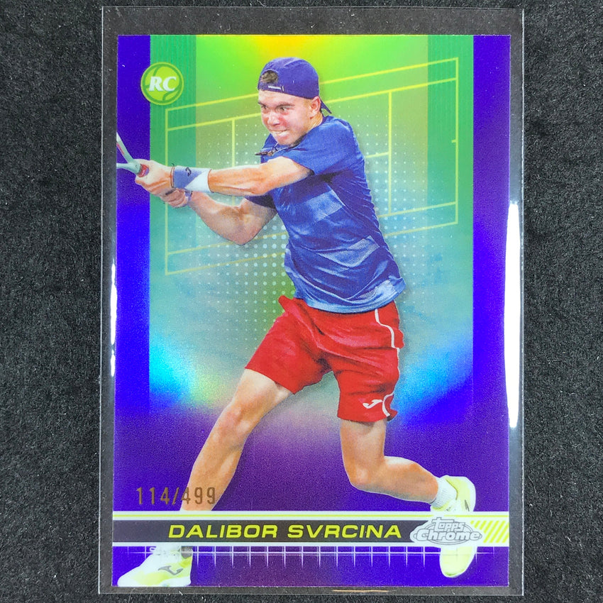 2024 Topps Chrome Tennis DALIBOR SVRCINA Rookie Base Purple /499 #182
