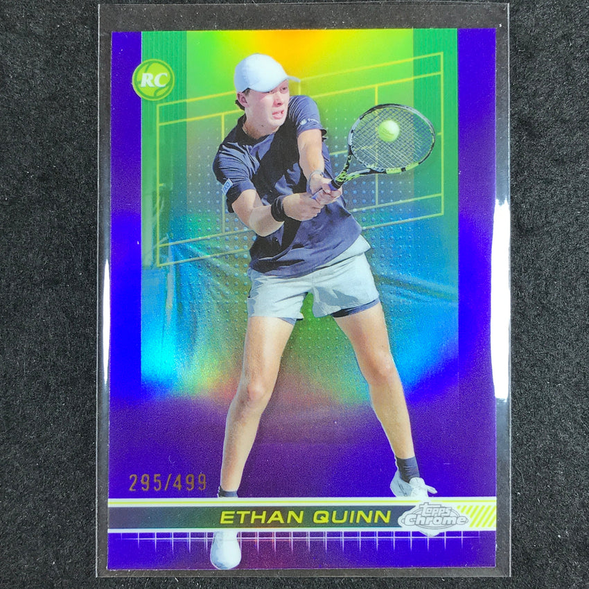 2024 Topps Chrome Tennis ETHAN QUINN Rookie Base Purple /499 #195