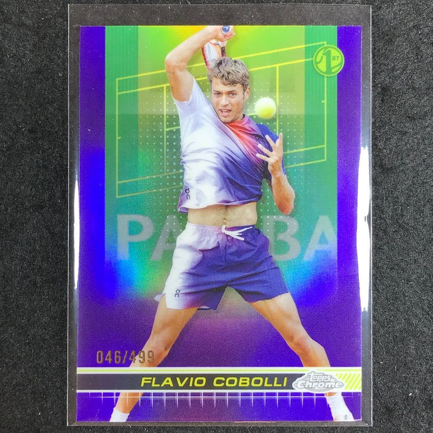 2024 Topps Chrome Tennis FLAVIO COBOLLI Base Purple /499 #196