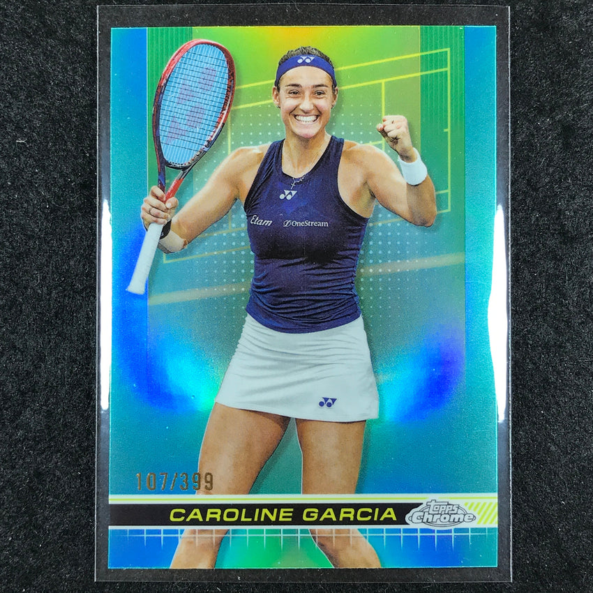 2024 Topps Chrome Tennis CAROLINE GARCIA Base Aqua /399 #14