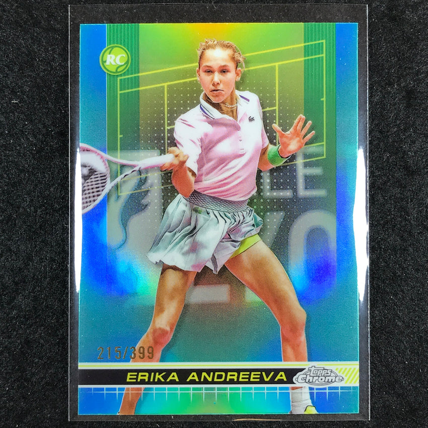 2024 Topps Chrome Tennis ERIKA ANDREEVA Rookie Base Aqua /399 #24