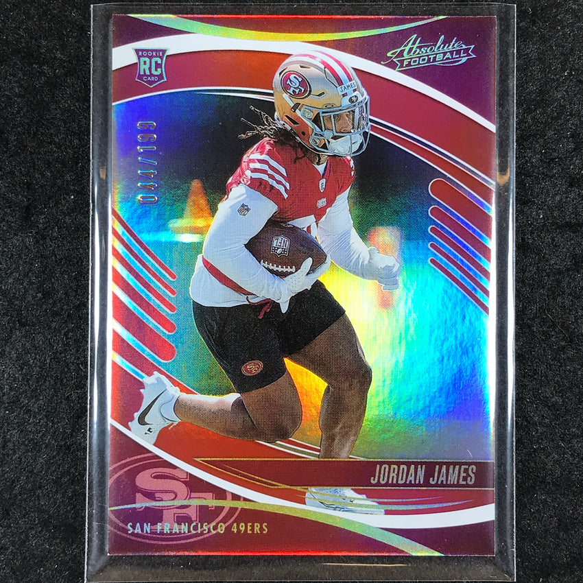 2025 Absolute Football JORDAN JAMES Rookie Base Red Spectrum /199 #144