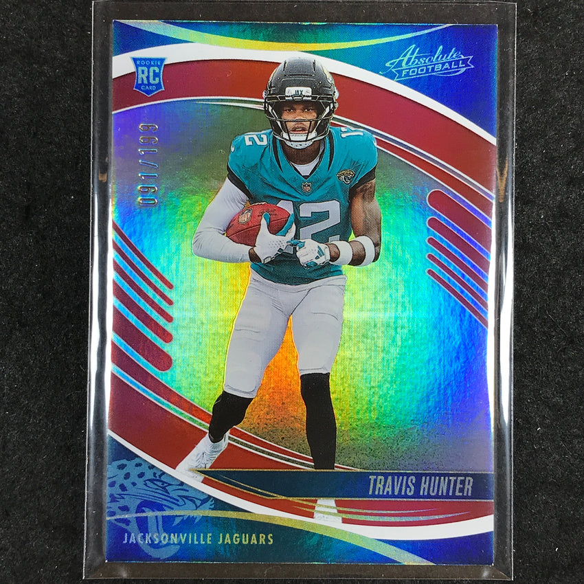 2025 Absolute Football TRAVIS HUNTER Rookie Base Red Spectrum /199 #186