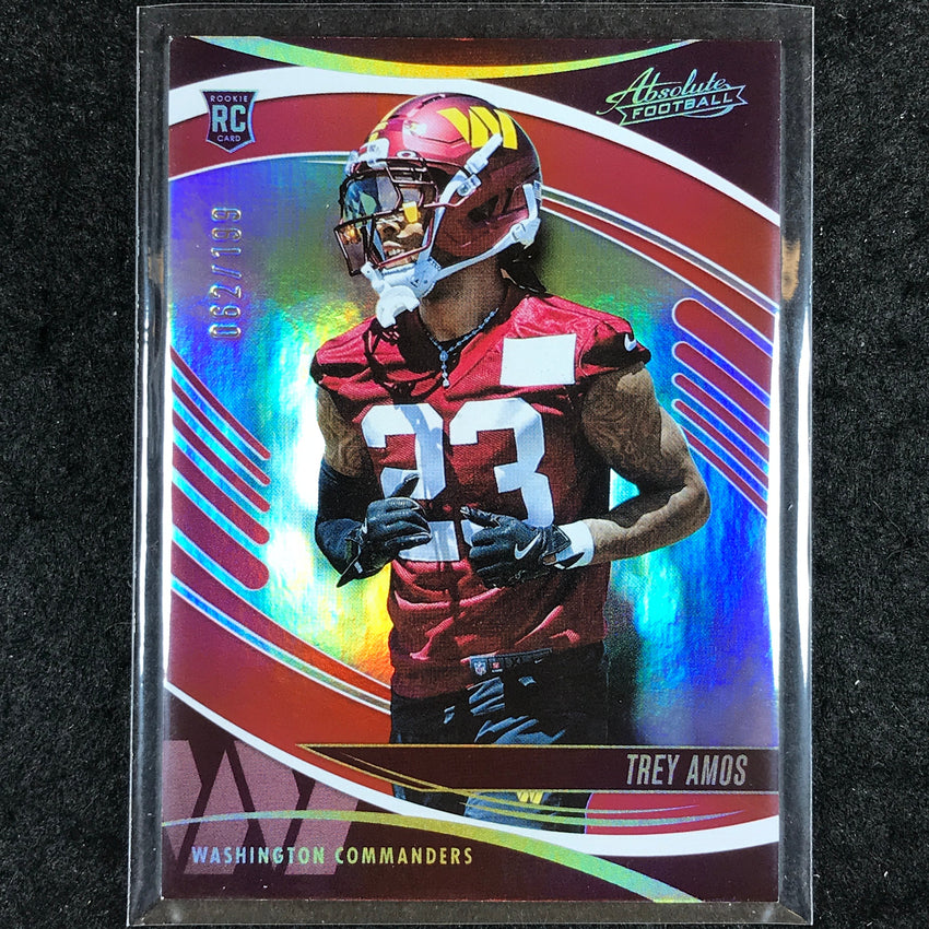 2025 Absolute Football TREY AMOS Rookie Base Red Spectrum /199 #190