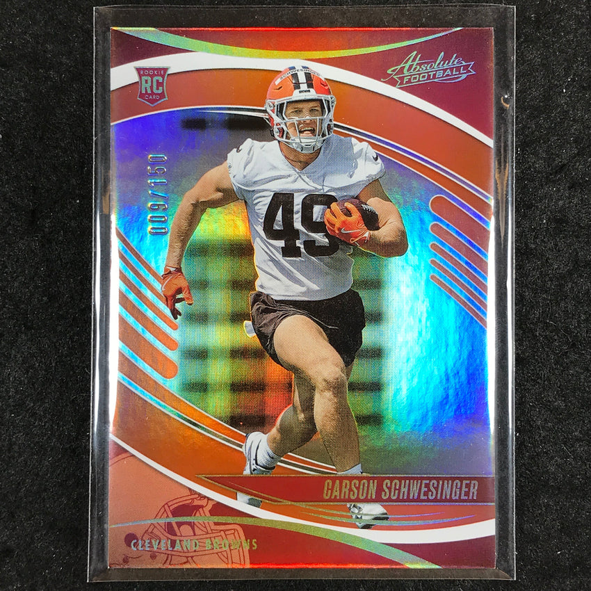 2025 Absolute Football CARSON SCHWESINGER Rookie Base Orange Spectrum /150 #112
