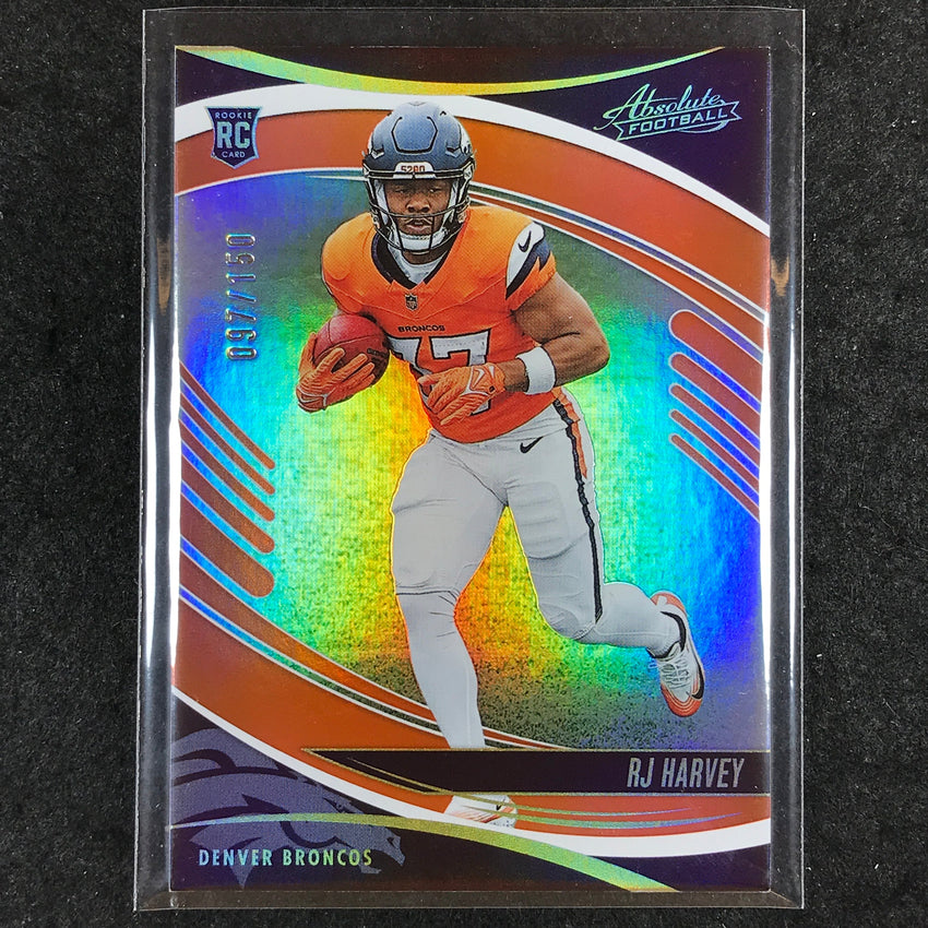 2025 Absolute Football RJ HARVEY Rookie Base Orange Spectrum /150 #173