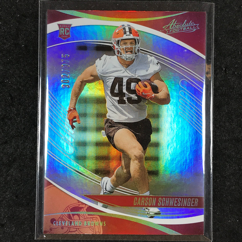 2025 Absolute Football CARSON SCHWESINGER Rookie Base Silver Spectrum /375 #112