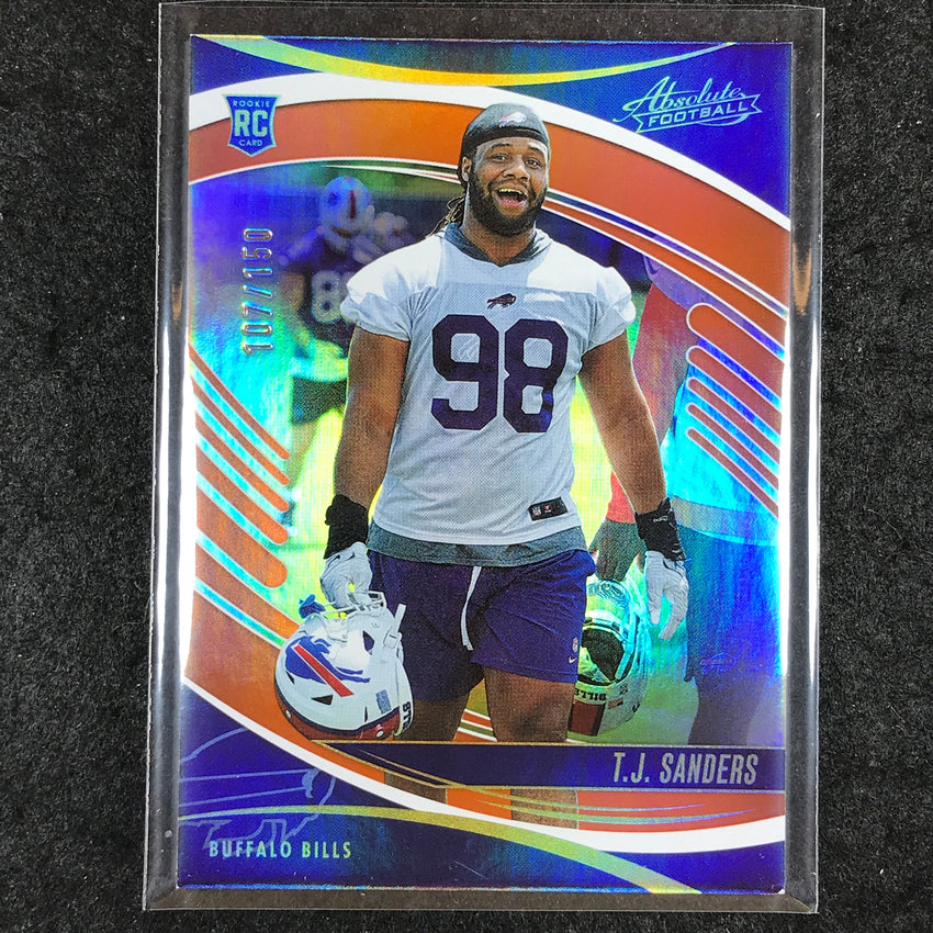 2025 Absolute Football T.J. SANDERS Rookie Base Orange Spectrum /150 #180