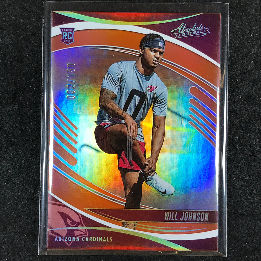 2025 Absolute Football WILL JOHNSON Rookie Base Orange Spectrum /150 #198