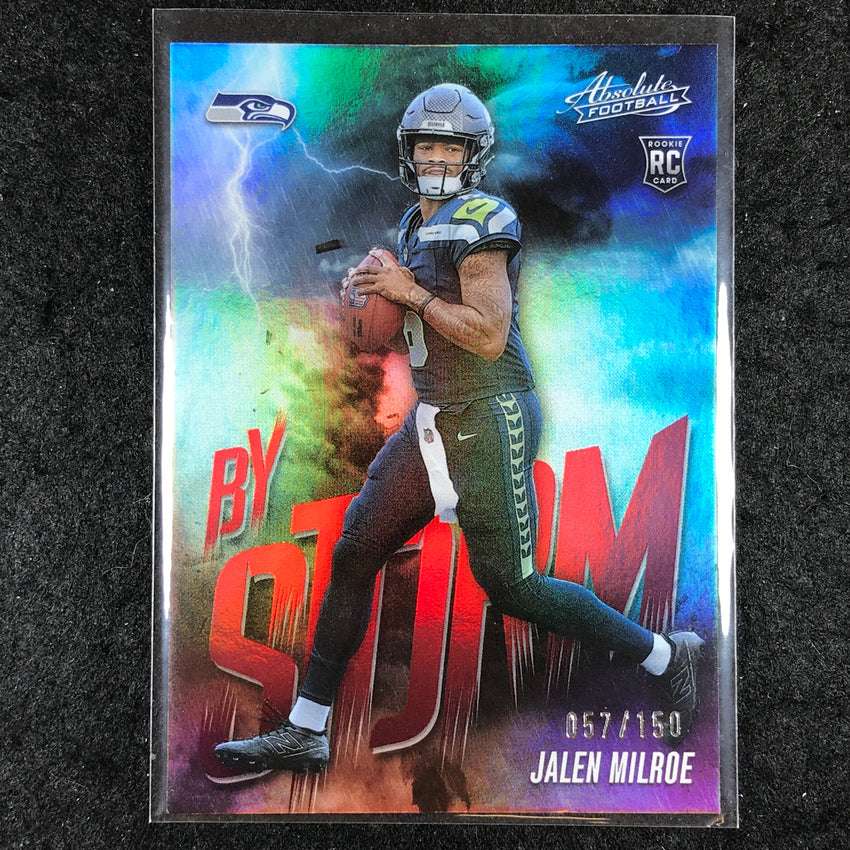 2025 Absolute Football JALEN MILROE By Storm Rookie Red /150 #6