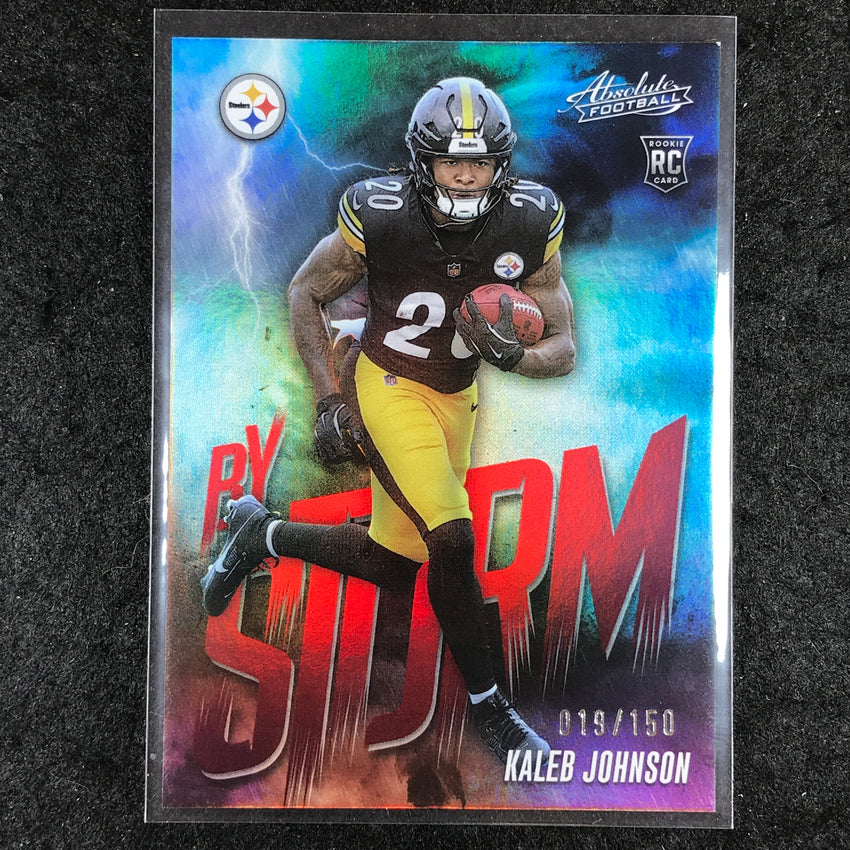 2025 Absolute Football KALEB JOHNSON By Storm Rookie Red /150 #8