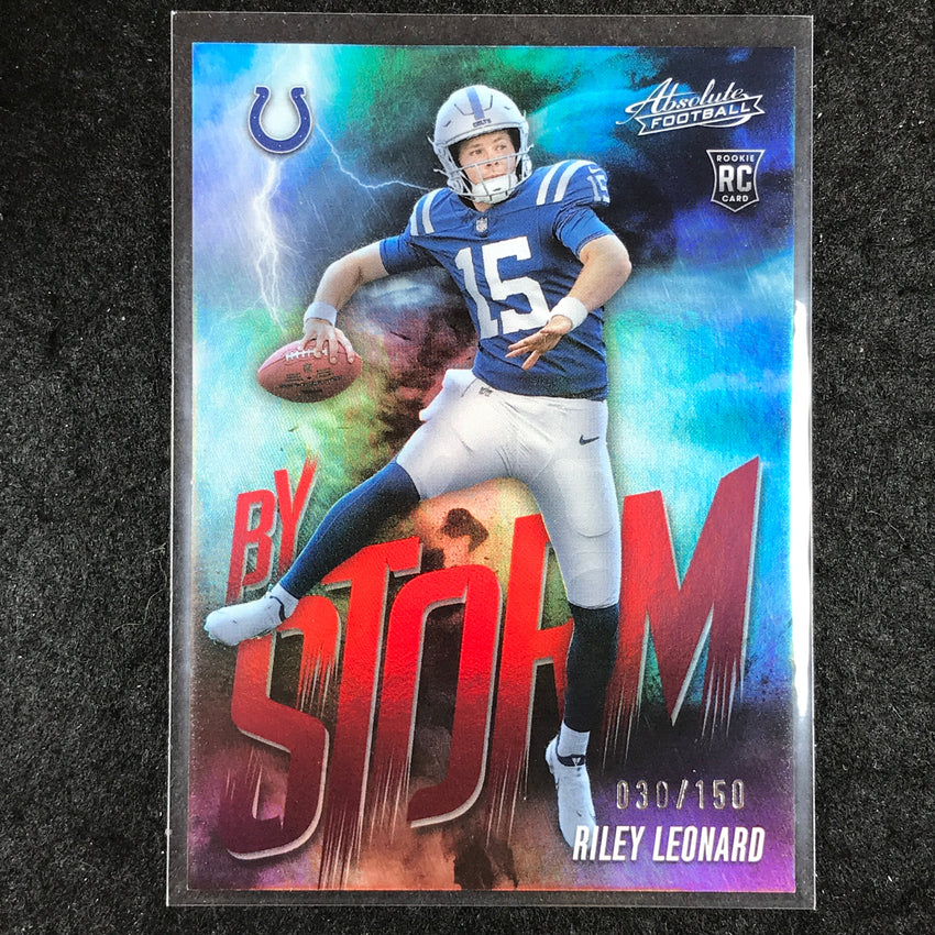 2025 Absolute Football RILEY LEONARD By Storm Rookie Red /150 #14