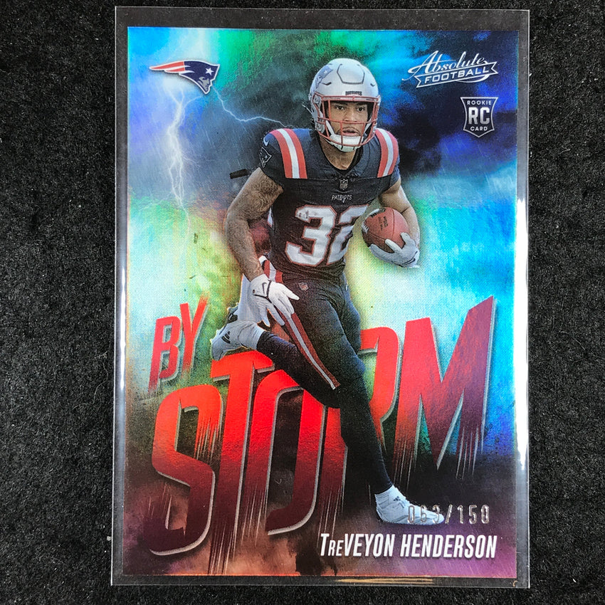 2025 Absolute Football TREVEYON HENDERSON By Storm Rookie Red /150 #19