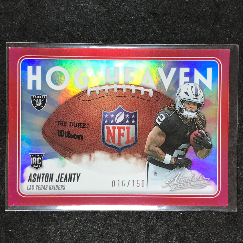 2025 Absolute Football ASHTON JEANTY Hog Heaven Rookie Red /150 #AJY