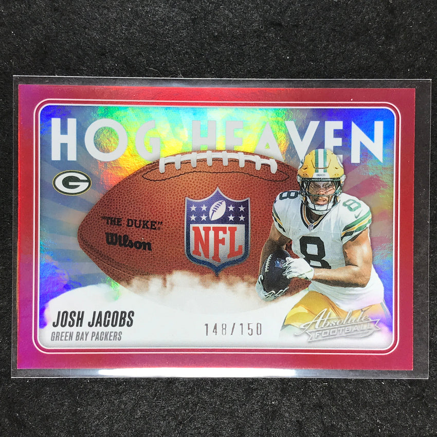 2025 Absolute Football JOSH JACOBS Hog Heaven Red /150 #JJS