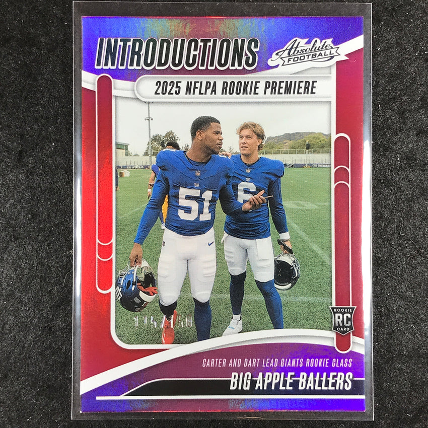 2025 Absolute Football CARTER DART Introductions Rookie Red 115/150 #ACR