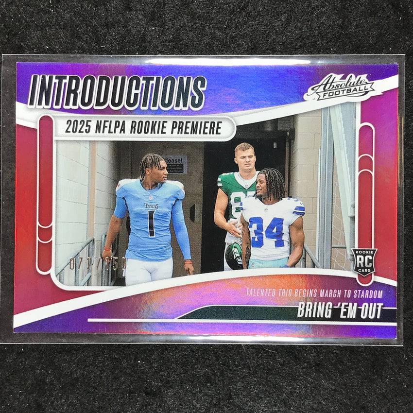 2025 Absolute Football WARD TAYLOR BLUE Introductions Rookie Red 72/150 #CWD