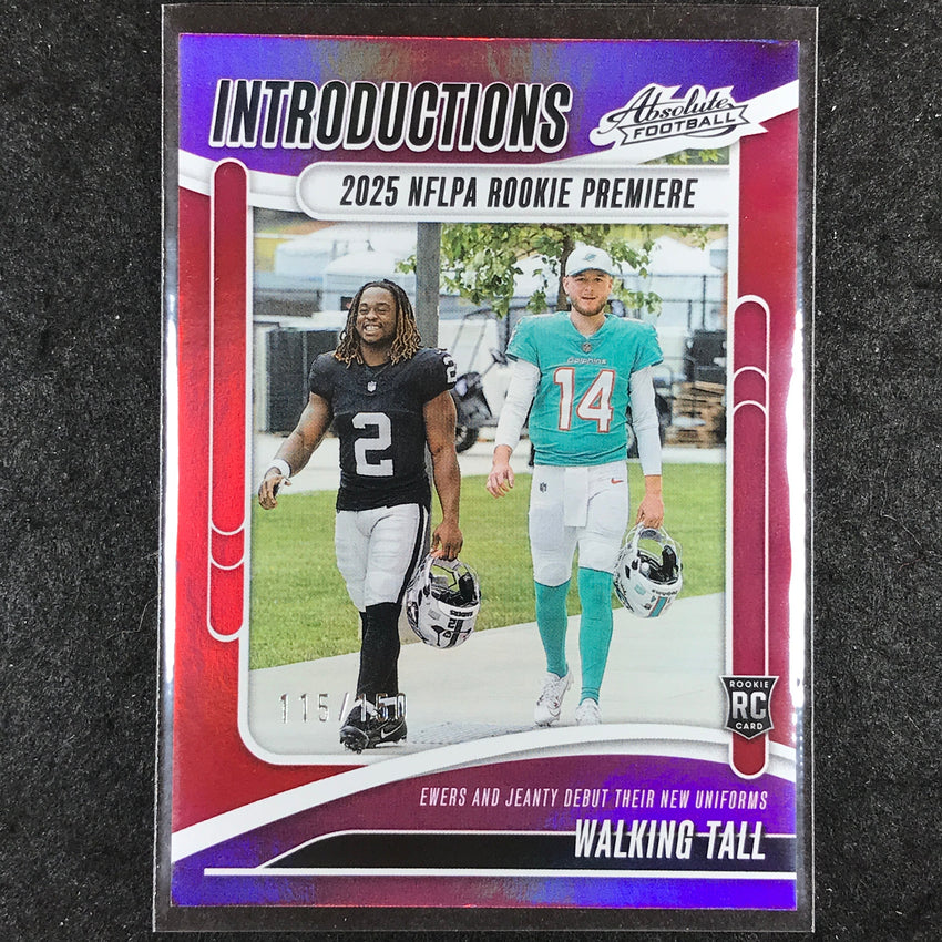 2025 Absolute Football JEANTY EWERS Introductions Rookie Red 115/150 #QES