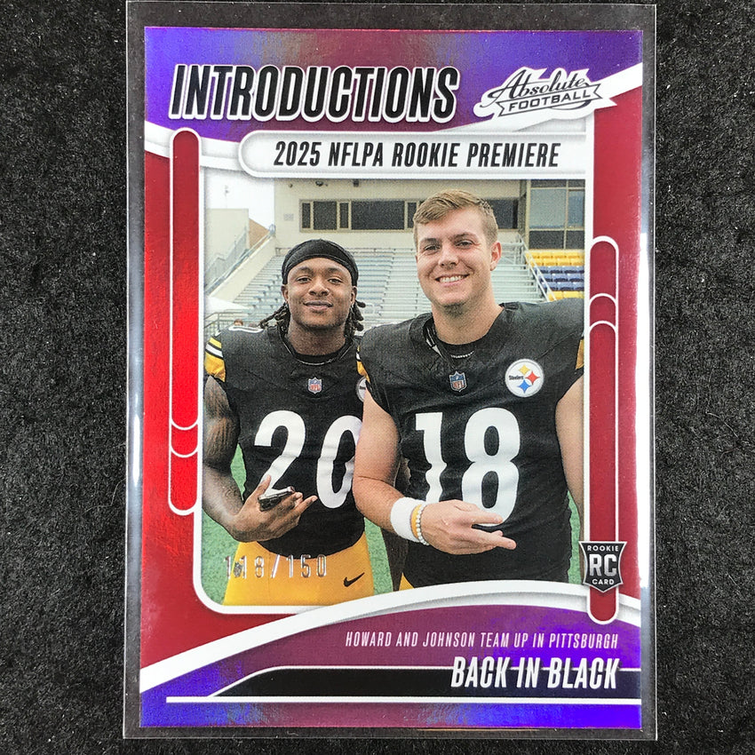 2025 Absolute Football JOHNSON HOWARD Introductions Rookie Red 118/150 #WHD