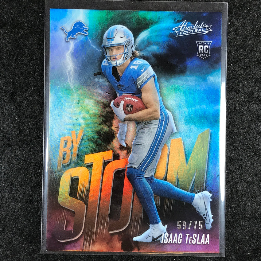2025 Absolute Football ISAAC TESLAA By Storm Rookie Orange 59/75 #5