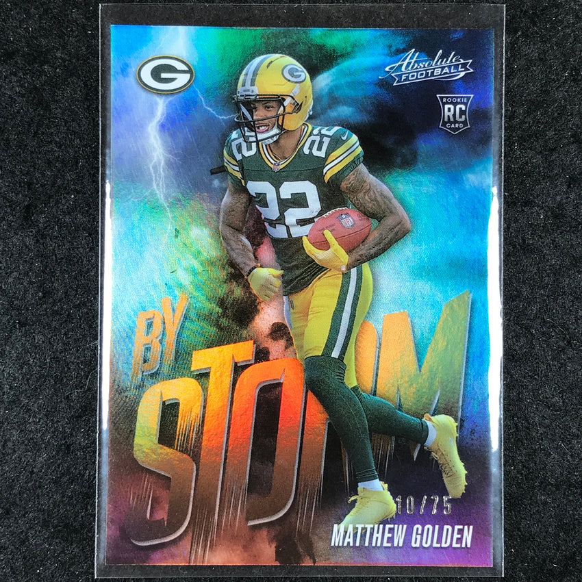 2025 Absolute Football MATTHEW GOLDEN By Storm Rookie Orange 10/75 #11