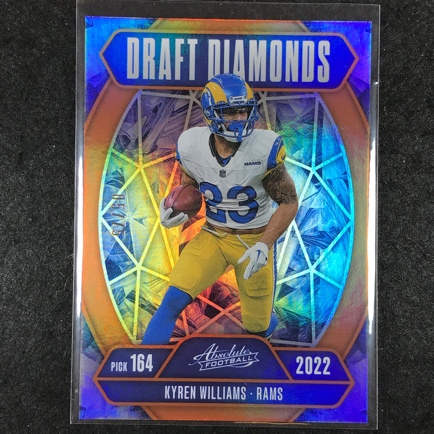 2025 Absolute Football KYREN WILLIAMS Draft Diamonds Orange 5/75 #KWS
