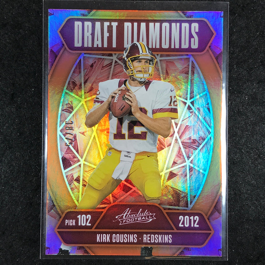 2025 Absolute Football KIRK COUSINS Draft Diamonds Orange 38/75 #NCS