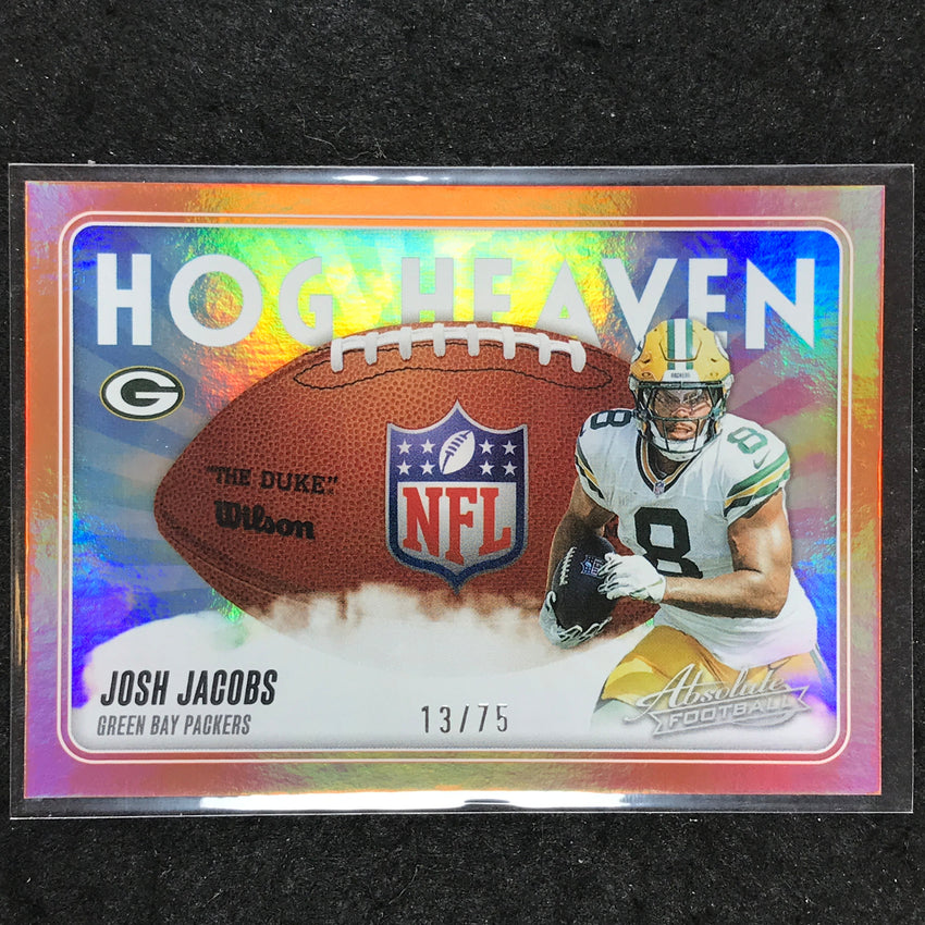 2025 Absolute Football JOSH JACOBS Hog Heaven Orange 13/75 #JJS