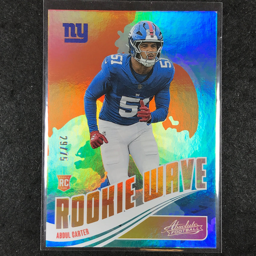 2025 Absolute Football ABDUL CARTER Rookie Wave Orange 29/75 #ACR