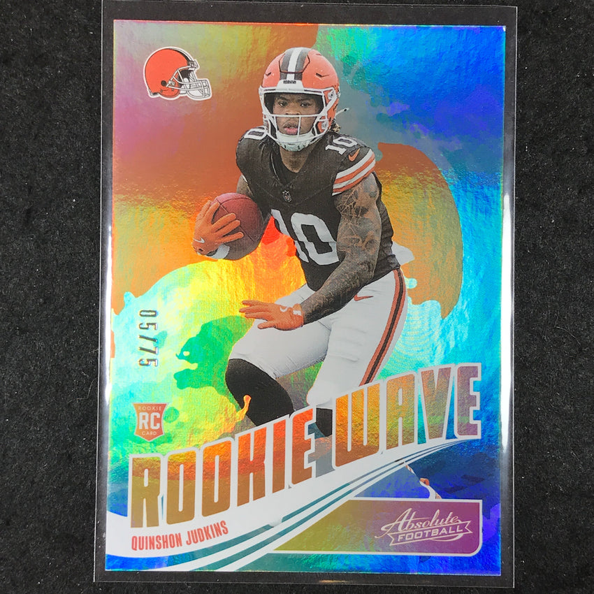 2025 Absolute Football QUINSHON JUDKINS Rookie Wave Orange 5/75 #QJS