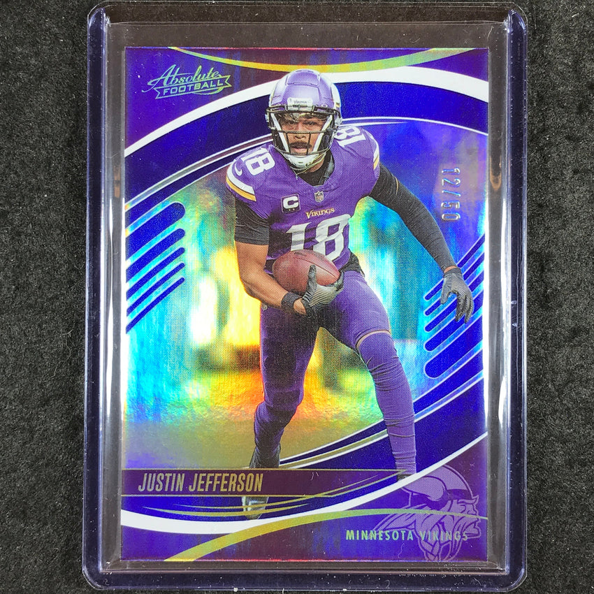 2025 Absolute Football JUSTIN JEFFERSON Base Blue Spectrum 12/50 #5